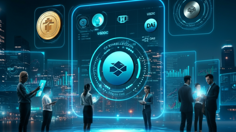 Stablecoins and cryptocurrency ETFs driving digital asset growth in 2025, featuring Tether USDT, Circle USDC, and Bitcoin